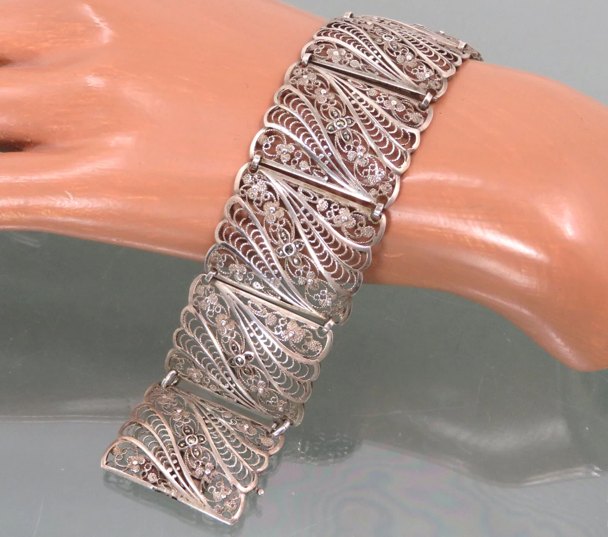 Bracciale Madonna Del Pilar In Argento Sterling E Macramè - Medaglia 10 Mm - Gioiello Religioso