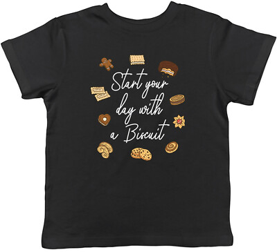 Biscuits Kinder T-Shirt Start Your Day with a Biscuit Tee Kaffeepause Jungen Mädchen