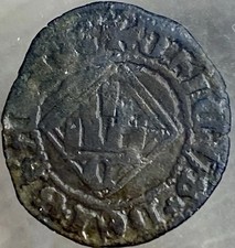 Moneda Medieval 1471-1474 Reino de Castilla y León Rey Enrique IV Castillo y León