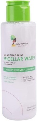 Raw African Micellar Water & Makeup Remover hydrate and nourish your skin 120ML