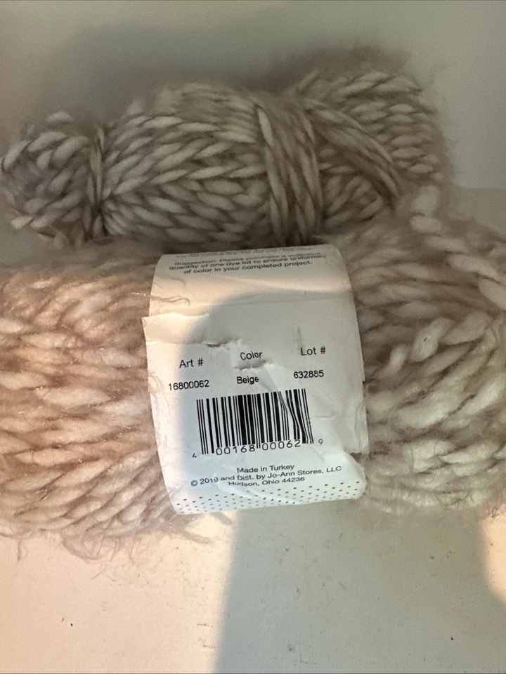 Lote de 2 hilos de pelo de ángel artesanal de lujo crema mantequilla beige 110 yardas 3,5 OZ uno abierto Foto 3 de 4