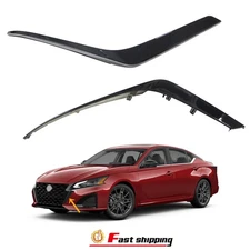Front Grille Molding Trims Set Gloss Black For Nissan Altima 2023-2024 2025