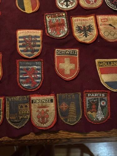 Lot Of 34 Vtg Olympic Travel Patches German Italy USA Holland Read Description image 6