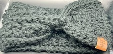 Hand Crocheted Ear Warmer/Headband With twist-Black