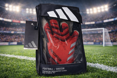 #ad #ad Adidas Predator Pro Hybrid Goalkeeper Gloves Lucid Red Black Size 7 $99.99