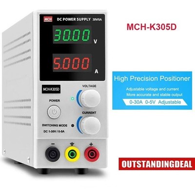 MCH-K305D Adjustable DC Power Supply with 4-Digit Display 0-30V 0-5A ot25 #wd