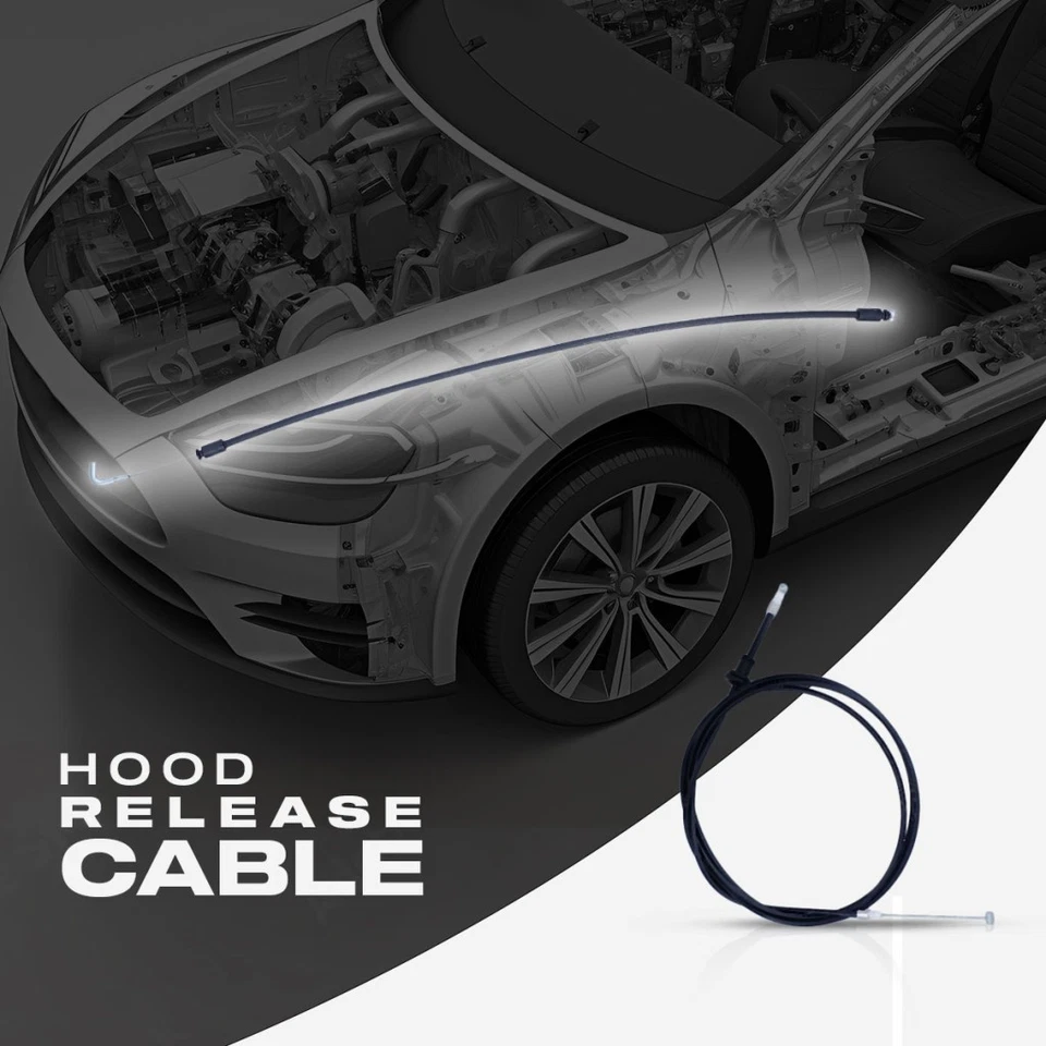 Cable de liberación del capó para Honda Accord 1990-1997 | Negro | Plástico/Metal | 88,6 pulgadas Foto 2 de 4