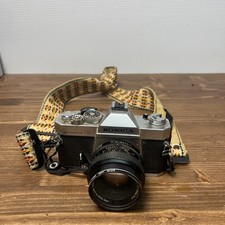 Konica AUTOREFLEX T 35mm SLR Film Camera w/ Hexanon F 57mm and case Untested