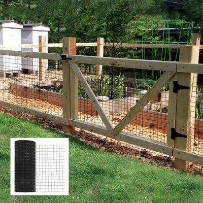 24 inch × 100 ft Black Vinyl-Coated Wire Mesh for Chicken Coops & Home Projects