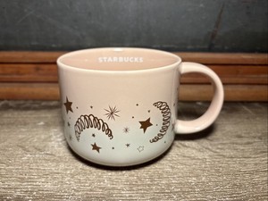 Starbucks Pink Gradient White Gold Stars Moon Ceramic Coffee Mug Celestial