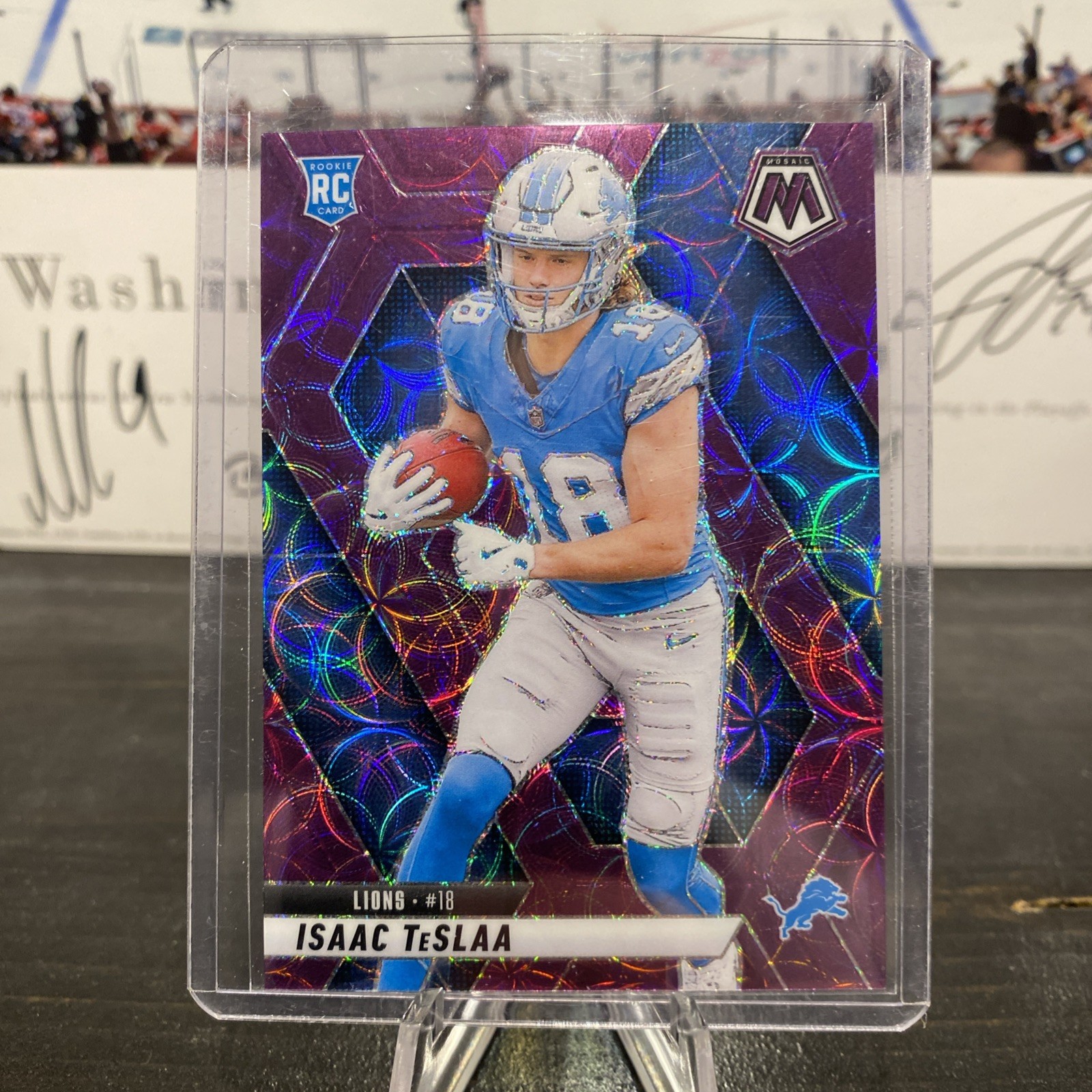 Isaac TeSlaa - 2025 Panini Mosaic Rookie #319 Purple Scope Prizm Exclusive RC SP