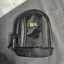 Case Logic Compact Digital Camera Case Black Nylon Padded Belt Loop Travel Pouch