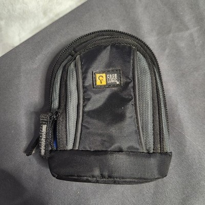 Case Logic Compact Digital Camera Case Black Nylon Padded Belt Loop Travel Pouch