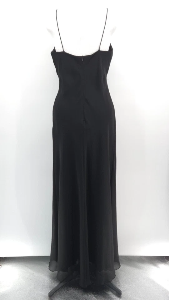 Vintage Cache beaded chiffon maxi dress Size 11/12 black Y2K whimsigoth fairy 90 - Image 3 of 4