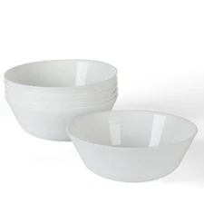 Opalton 6 Piece 6 Inch Bowls Lightweight Chip and Break Resistant Soup/Cereal...