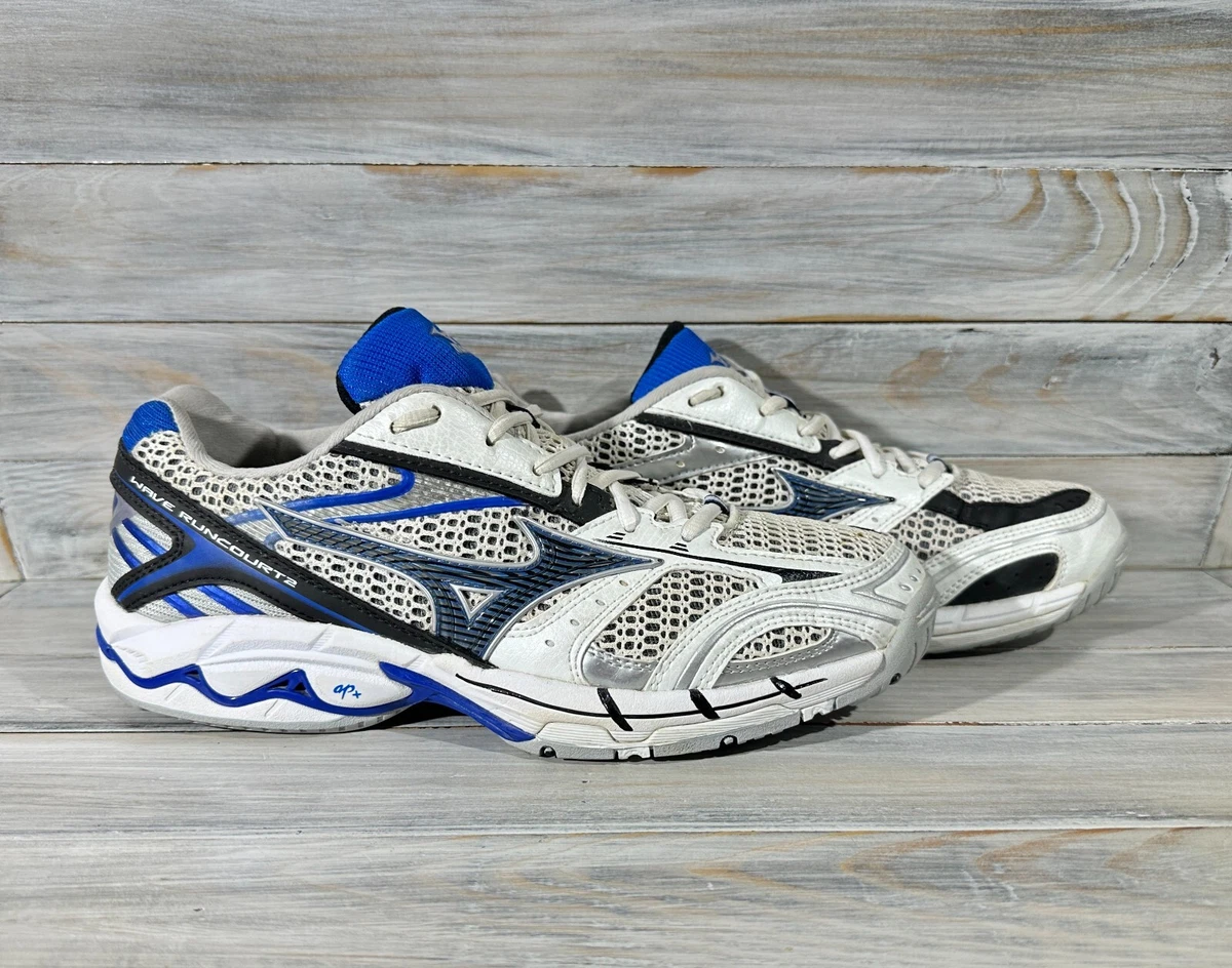 Mizuno Wave Runcourt 2 Sneakers da uomo bianche blu argento scarpe sportive