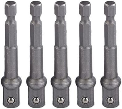 5 Pieces Impact Adapter Square Socket Adapter, 1/4'' Hex Shank to 3/8'' Square Soc