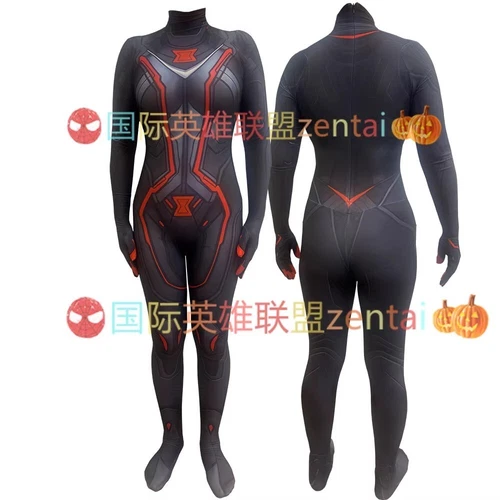 Black Widow Jumpsuit Natasha Bodysuit Cosplay Girl Costume Halloween Adult Kids