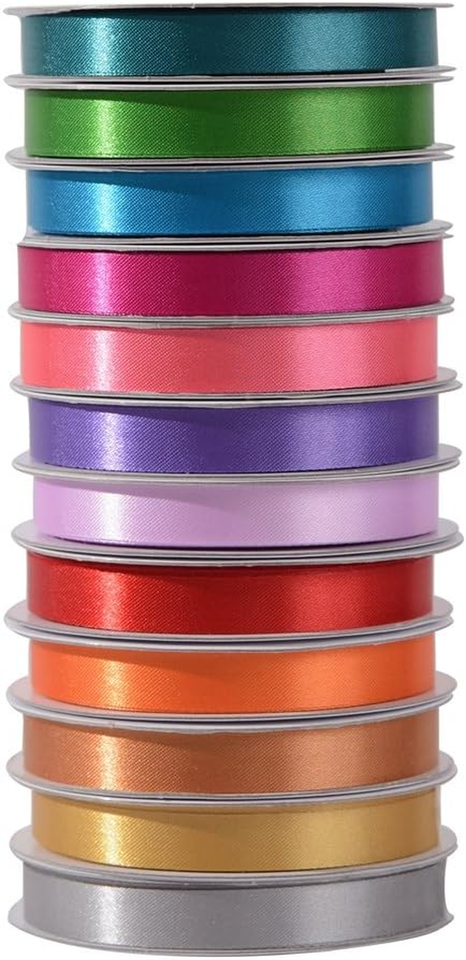 3/8 Inch Satin Ribbons Assorted Colors (Solid Bright) | eBay