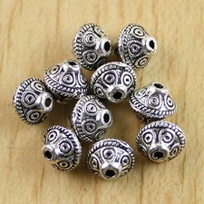 30pcs 7mm Tibetan Silver Crafted Textured Spacer Beads H0136