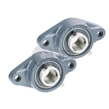 2x 1.75in 2-Bolts Flange Cast Iron UCFT209-28 Mounted Bearing UC209-28 FT209