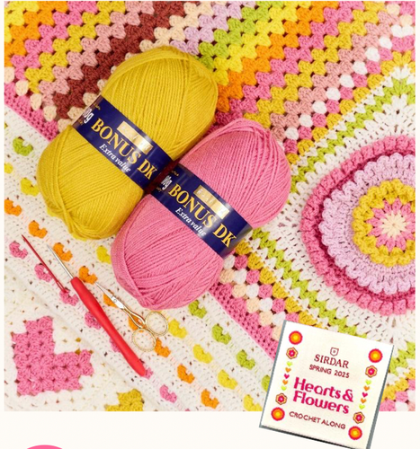 Sirdar Hearts and Flowers CAL Crochet Along - Double Knit pack Kit - Picture 5 of 12