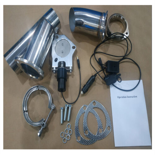 2" Electric Exhaust Valve Cutout Downpipe Cut Out Kit with Manual Control Switch - Picture 2 of 13