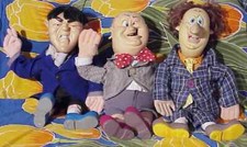 1996 Spumco THREE STOOGES Dolls - Moe, Larry and Curly - Full Set of 22" Dolls