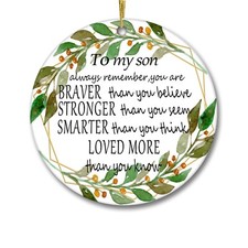 to My Son Ornament You are Loved More Than You Know Quote Inspirational Gift ...