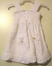 Girls White Dress Size Tag Missing EUC