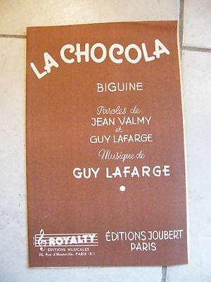 Partition La Chocola Biguine Guy Lafarge