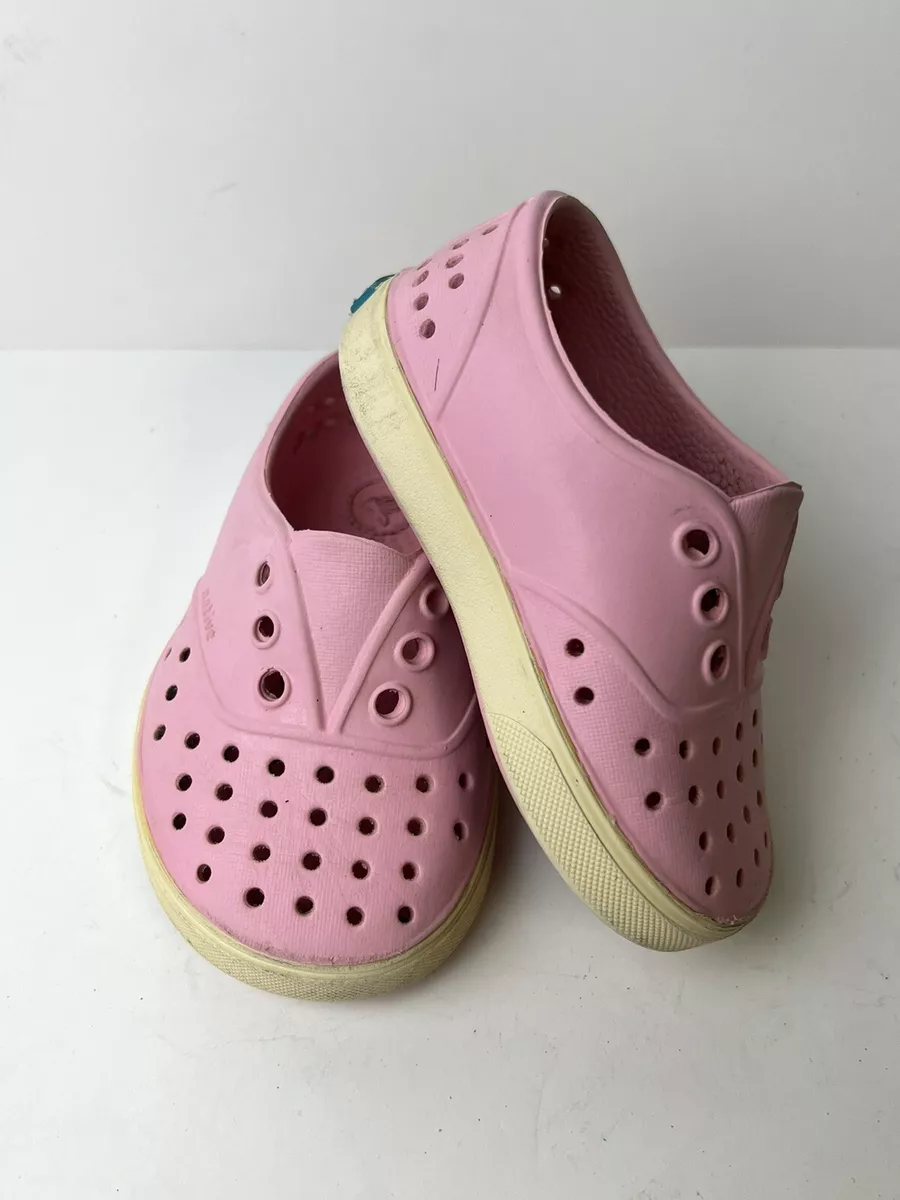 Pink Native Baby Shoes Waterproof Rubber Slip On Size C5