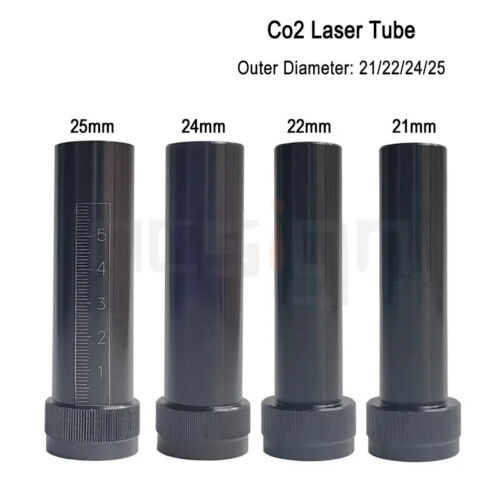 Exterior de tubo láser de CO2 25/24/22/21 mm diapositiva de lente, 20 mm FL 50,8/63,5/101 mm salida - Imagen 1 de 39