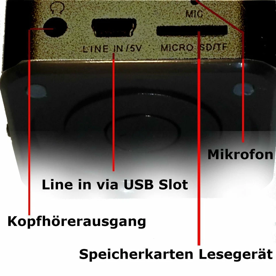 BLUETOOTH LAUTSPRECHER MINI MP3-Player für HANDY SMARTPHONE iPHONE iPad BOX AKKU - Bild 4 von 4