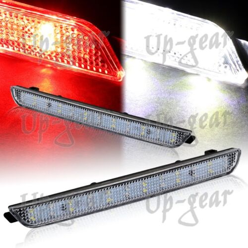 For 04-09 Mazda 3 Mazdaspeed 3 Clear Lens LED Rear Bumper Reflector Brake Lights - Picture 1 of 5