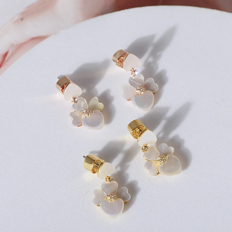 Kate Spade Precious Pansy Flower Drop Earrings Fr Women