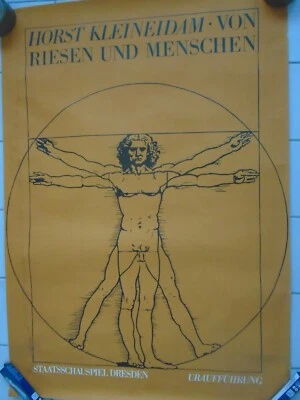 34740 Plakat DDR A0 Horst Kleineidam Von Riesen und Menschen 1967 Dresden Staat - Bild 1 von 3