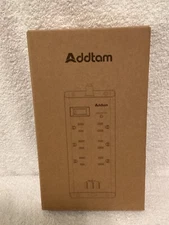 Addtam 6 Outlet w/USB Power Strip Surge, Model# X002LSAP0P, New in Box