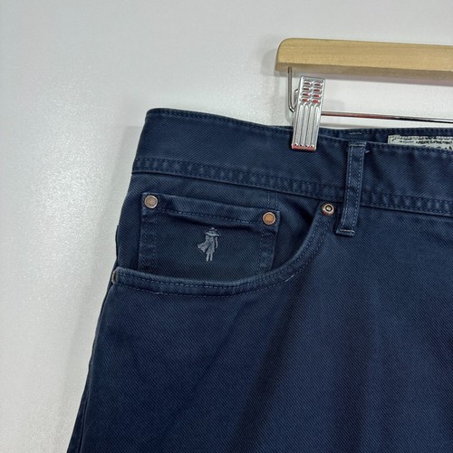 Marlboro Classics Pantaloni Chino Uomo W42 L33 Pantaloni Blu Regolari Conici Elasticizzati - Foto 13 di 19