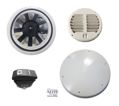 Flacher motorisierter 12V Dachentlüfter Van Ventilator Bus Wohnwagen Hund Pferd haustierfreundlich