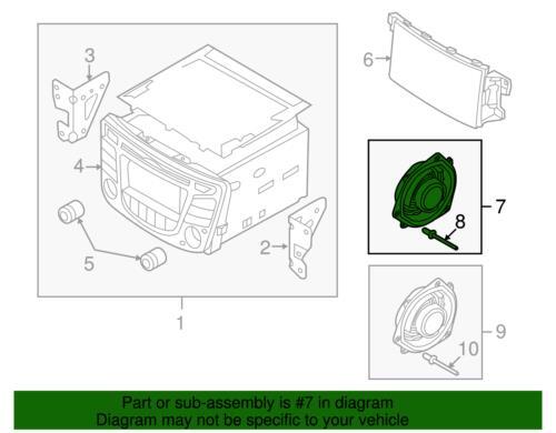 2013 Hyundai Accent Rear Right Door Speaker OEM 64069 for sale 
