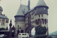 C1960s Agfachrome 35mm Slide Brcken Schenke German Castle Town Vw Bus Sign