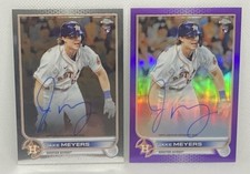 2022 Topps Chrome Rookie Autos Jake Meyers #RA-JM Base + Purple /250 Astros