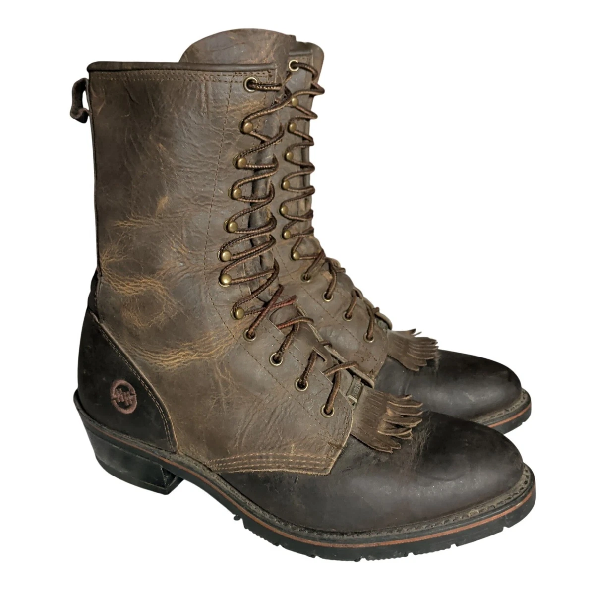 Double-H Lace-Up Packer Style Boots – Men’s 9D – AeroGlide Sole Double-H Men main image 2