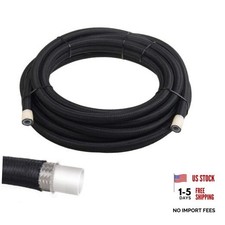 6AN PTFE E85 Fuel Line Hose Braided Nylon Stainless Steel Oil Gas Hose AN6 20FT