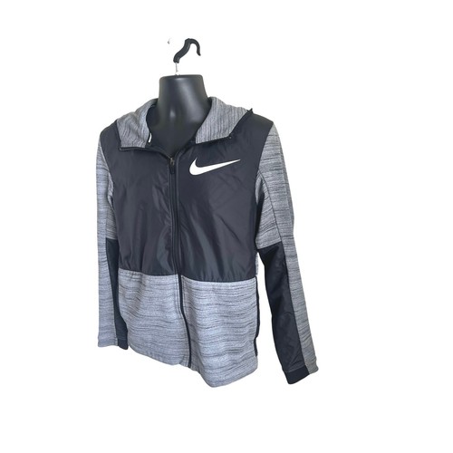 Mens Nike Jacket Dri-Fit Size Small Black and Grey Lightweight Moisture Wicking - Picture 2 of 5