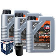 Motoröl 0W20 LIQUI MOLY Top Tec 6300 3L+BOSCH Ölfilter