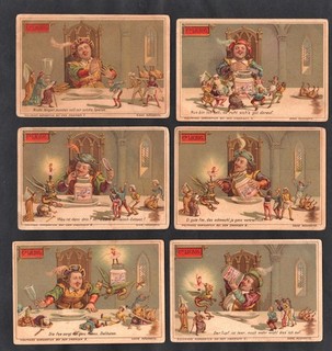 Gargantua I Rare Victorian S343 Card Set Liebig 1892 Giant King Feasting Fairy