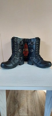 Harley Davidson Women's Eda D83736 Fashion Black Boots Shoes New