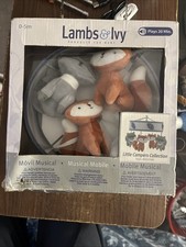 Lambs Ivy Little Campers Collection Crib Musical Mobile New Damage Box